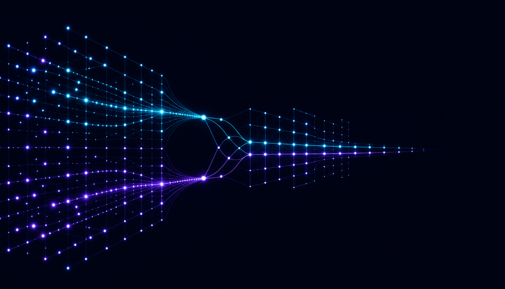Abstract aqua and violet system field